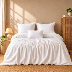 Dreamora Luxury White Premium Bed Sheet Set with Matching Pillow Covers